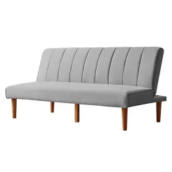 Kirklands Home Woven Channel Convertible Sofa Gray Best