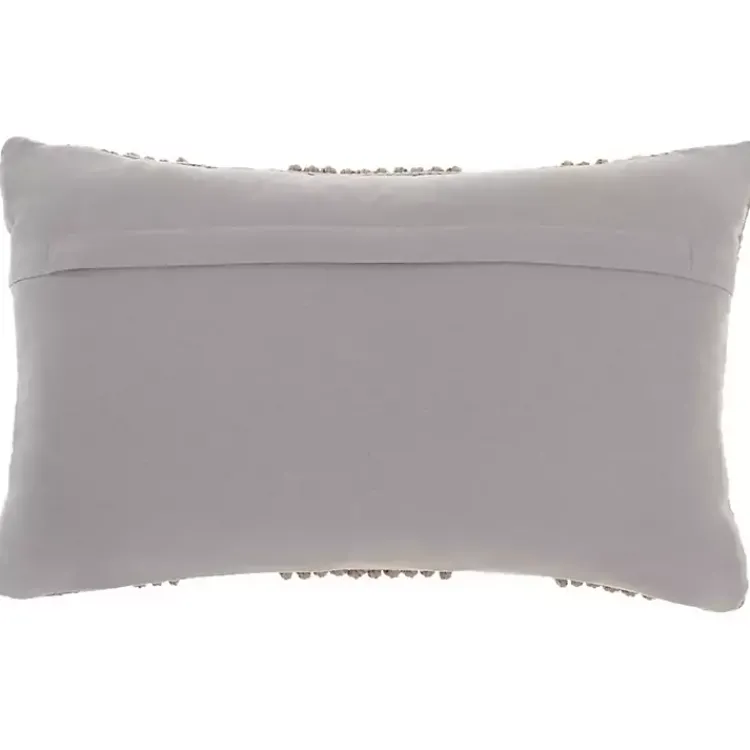 Pillows>Kirklands Home Woven Diamonds Lumbar Pillow Gray
