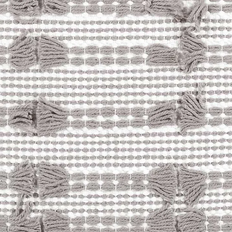 Pillows>Kirklands Home Woven Frill Pillow Gray