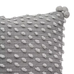 Kirklands Home Woven Knots Outdoor Pillow Gray New