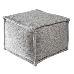 Kirklands Home Woven Outdoor Pouf Gray Sale