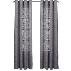 Kirklands Home Woven Single Curtain Panel, 84 in. Gray Online