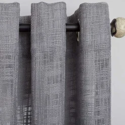 Kirklands Home Woven Single Curtain Panel, 84 in. Gray Online