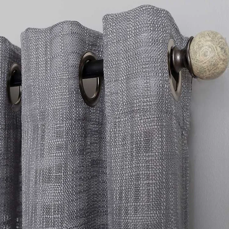 Kirklands Home Woven Single Curtain Panel, 84 in. Gray Online