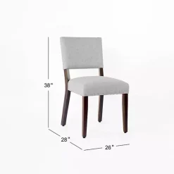 Kirklands Home Woven Upholstered Dining Chairs, Set of 2 Gray Best