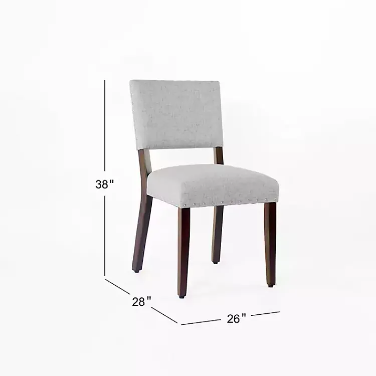 Kirklands Home Woven Upholstered Dining Chairs, Set of 2 Gray Best