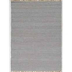 Kirklands Home Woven Wool and Jute Area Rug, 7x10 Gray New