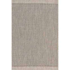 Kirklands Home Gray Zig Zag Stripe Outdoor Area Rug, 7x10