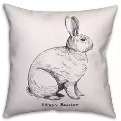 Easter Decorations>Kirklands Home Grayscale Happy Easter Pillow