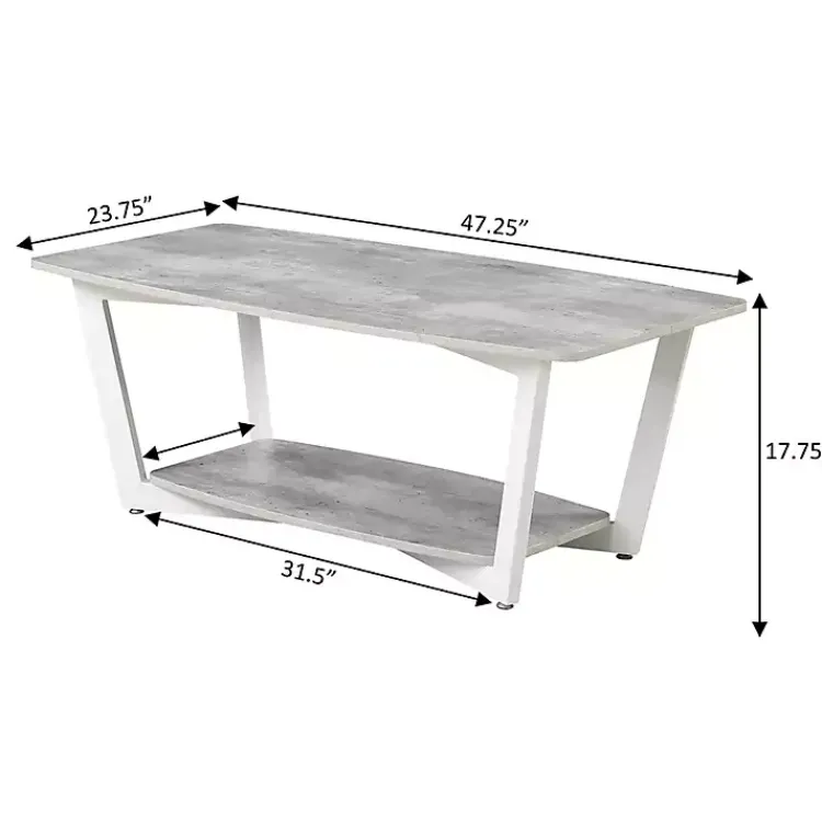 Kirklands Home Graystone Joanne Coffee Table White New
