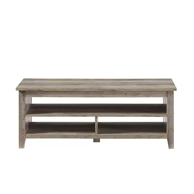Kirklands Home wash Grooved Side Panel Coffee Table Gray Discount