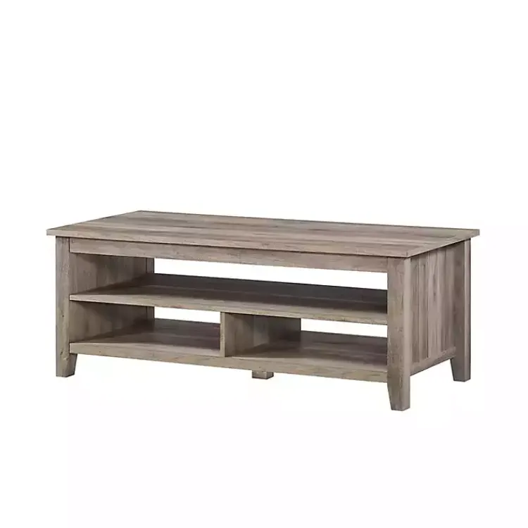 Kirklands Home wash Grooved Side Panel Coffee Table Gray Discount