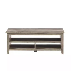 Kirklands Home wash Grooved Side Panel Coffee Table Gray Discount