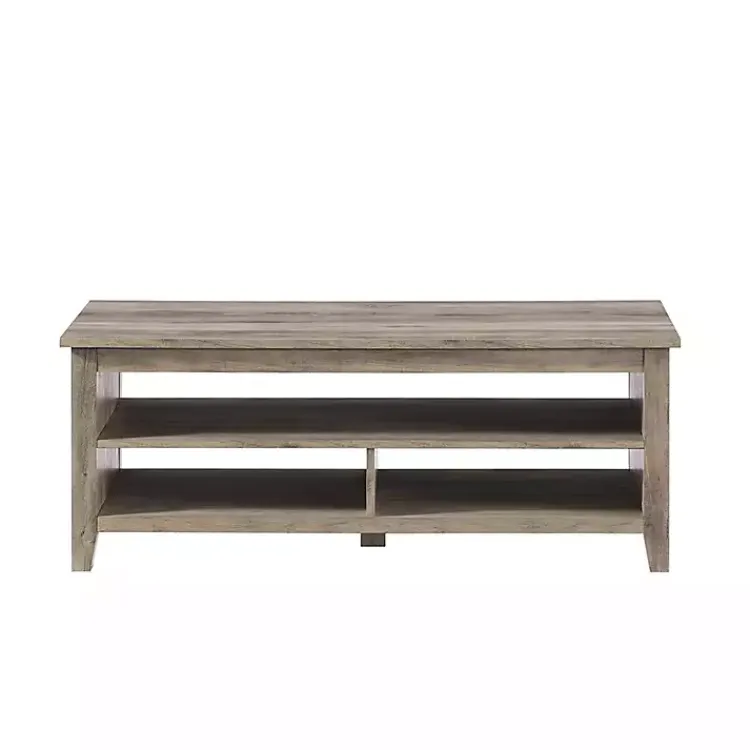 Kirklands Home wash Grooved Side Panel Coffee Table Gray Discount