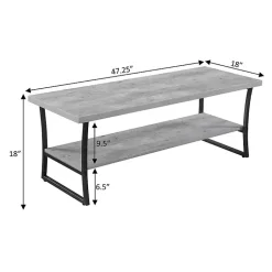 Kirklands Home Graywash Joanne Coffee Table Black Best