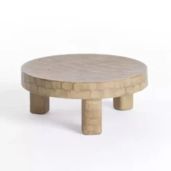 Decorative Accents>Kirklands Home wash Mango Wood Round Riser Gray