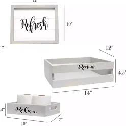 Kirklands Home wash 3-pc. Bathroom Accessories Set Gray Outlet