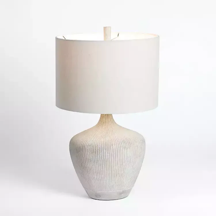 Kirklands Home wash Ribbed Urn Table Lamp Gray