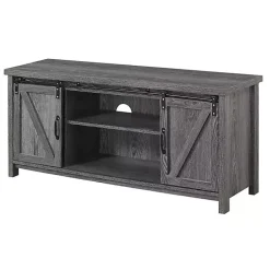 Kirklands Home wash Russ Barn Door Media Cabinet Gray Clearance