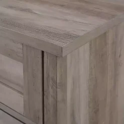 Kirklands Home wash Rustic Glass Front Sideboard Gray Clearance