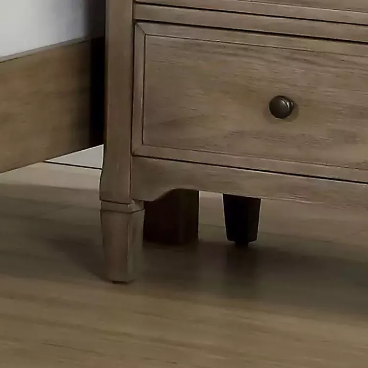 Kirklands Home Graywash Wood 2-Drawer Lyla Nightstand Brown Sale
