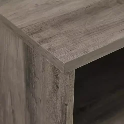 Kirklands Home wash Wood Helix Open Shelf TV Stand Gray Sale