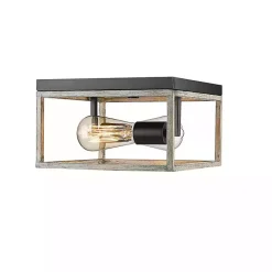 Kirklands Home Graywashed Square Flush Mount Light