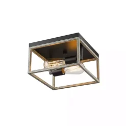 Kirklands Home Graywashed Square Flush Mount Light