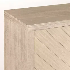 Kirklands Home Graywashed Wood Herringbone Sideboard Clearance