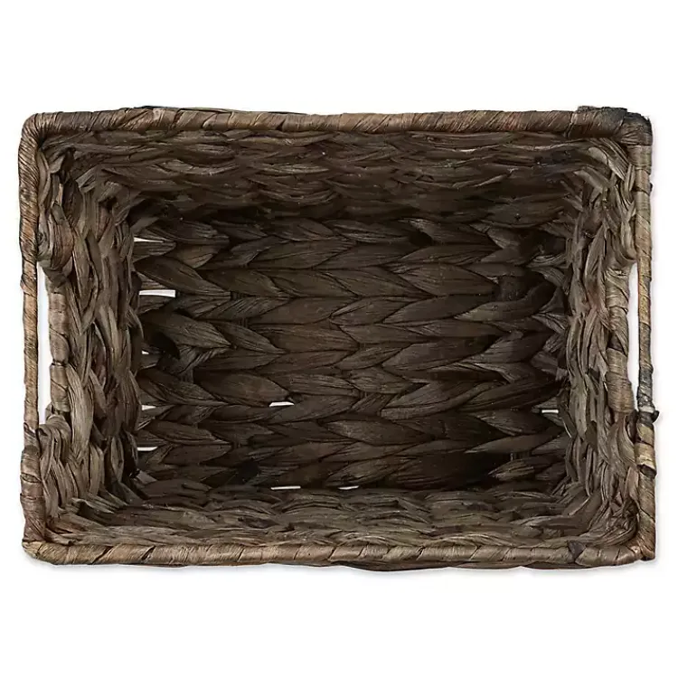 Baskets & Boxes>Kirklands Home Graywashed Woven Water Hyacinth Baskets, Set of 3