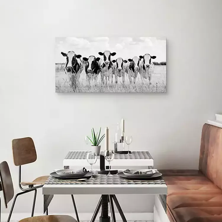 Kirklands Home Grazing Cow Monochrome Canvas Art Print, 35x17 in. Sale