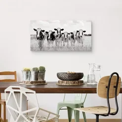 Kirklands Home Grazing Cow Monochrome Canvas Art Print, 35x17 in. Sale