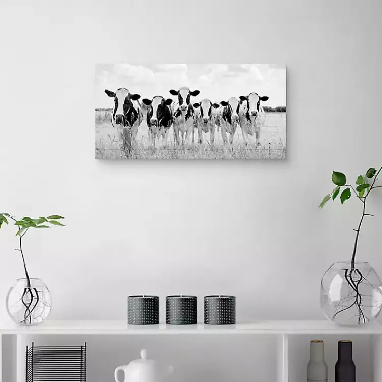 Kirklands Home Grazing Cow Monochrome Canvas Art Print, 35x17 in. Sale