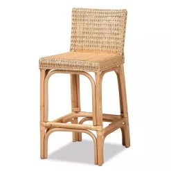 Kirklands Home Greek Natural Rat Woven Counter Stool Tan Online
