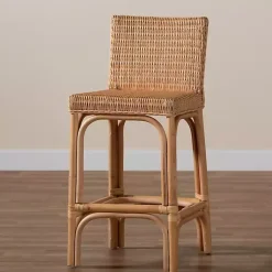 Kirklands Home Greek Natural Rat Woven Counter Stool Tan Online