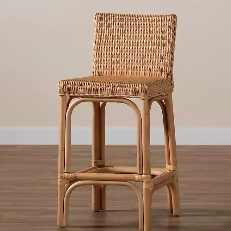 Kirklands Home Greek Natural Rat Woven Counter Stool Tan Online