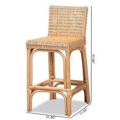 Kirklands Home Greek Natural Rat Woven Counter Stool Tan Online