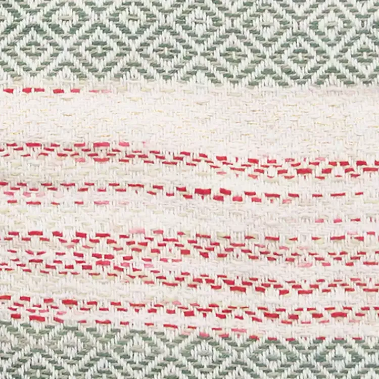 Christmas Stockings & Stocking Holders>Kirklands Home Green & Red Patterned Stripe I Stocking