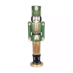 Christmas Decorations>Kirklands Home Green and Gold Nutcracker Figurine