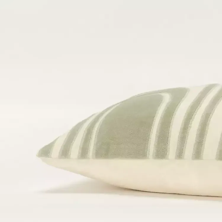 Pillows>Kirklands Home and Natural Wave Lumbar Pillow Green