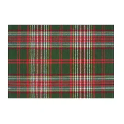 Christmas Dining & Entertaining>Kirklands Home Green and Red Axel Plaid Placemats, Set of 6