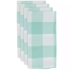 Kirklands Home and White Buffalo Plaid Napkins, Set of 4 Green Sale