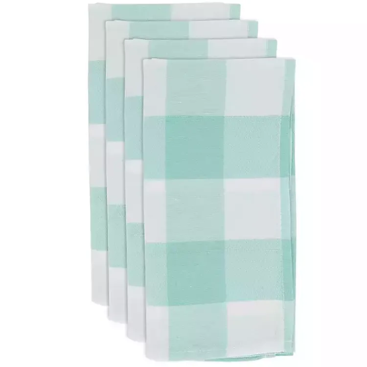 Kirklands Home and White Buffalo Plaid Napkins, Set of 4 Green Sale