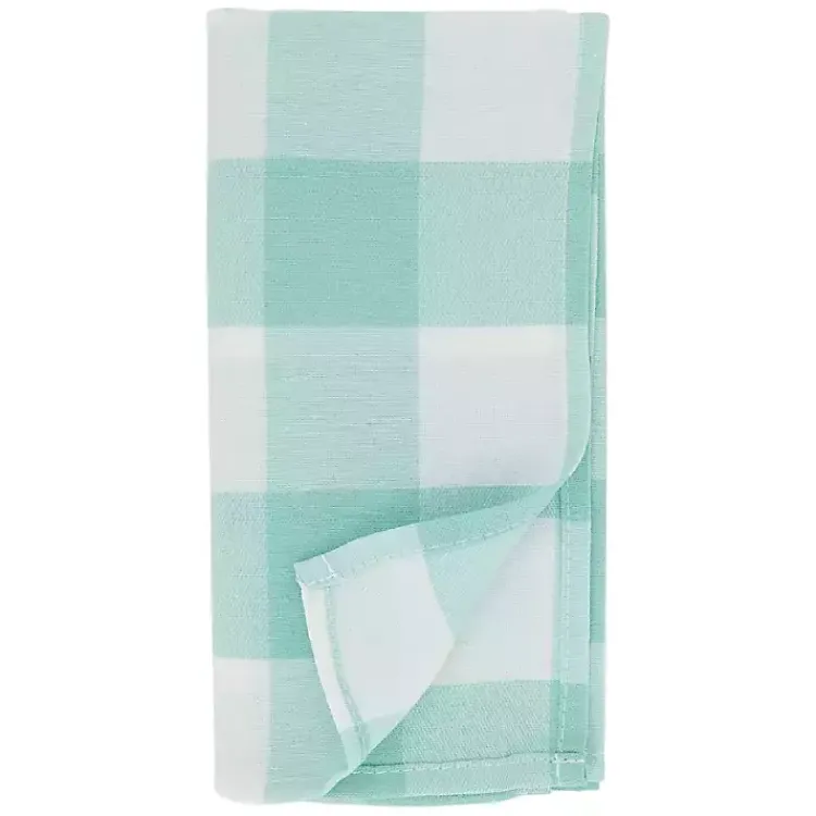 Kirklands Home and White Buffalo Plaid Napkins, Set of 4 Green Sale