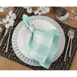 Kirklands Home and White Buffalo Plaid Napkins, Set of 4 Green Sale