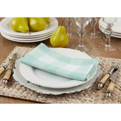 Kirklands Home and White Buffalo Plaid Napkins, Set of 4 Green Sale