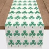 St Patricks Day Decorations>Kirklands Home Green and White Clover Grid Table Runner, 90 in.