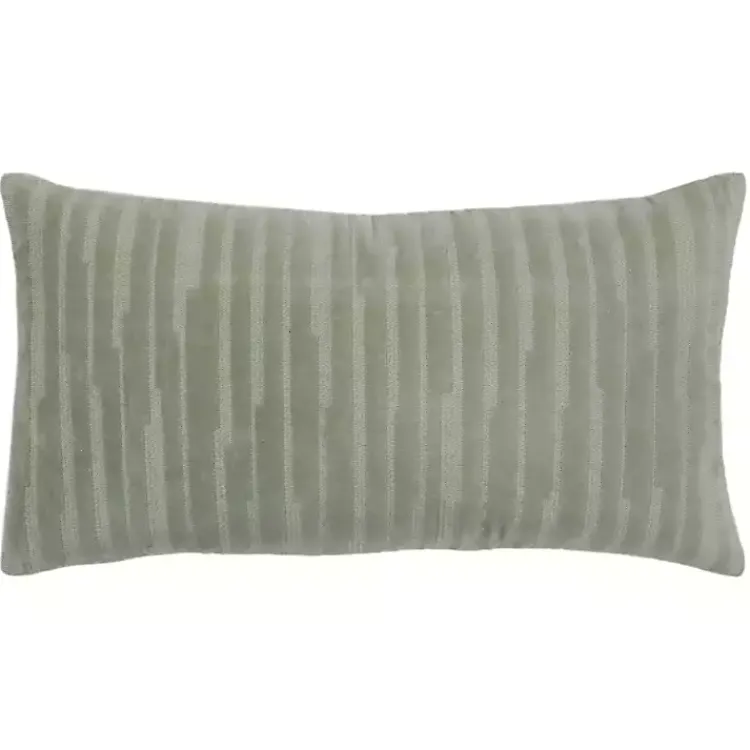 Pillows>Kirklands Home Asymmetrical Stripe Lumbar Pillow Green