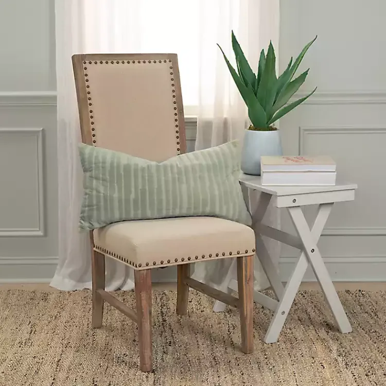 Pillows>Kirklands Home Asymmetrical Stripe Lumbar Pillow Green
