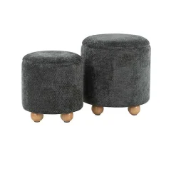 Kirklands Home Bacci Nesting Ottomans, Set of 2 Green New
